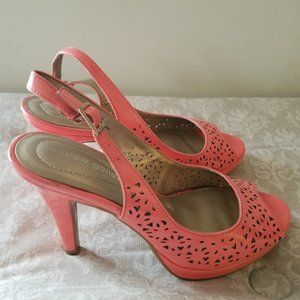 Andrew Geller Peep-Toe Slingback Heels